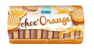 Pural Choc'orange biscuit fourré crème cacao-orange bio 85g - 4114